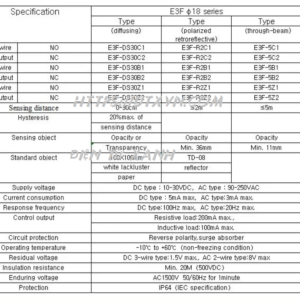 E3F-R2C1 cảm biến vận cản hồng ngoại