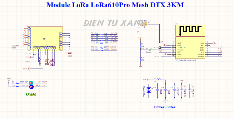 Module LoRa LoRa610Pro Mesh DTX 3KM - Điện Tử Xanh - Fun And Happy