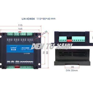 Module Rơ-le 4 Kênh RS485 Modbus RTU – Lonhand LH-IO404-485