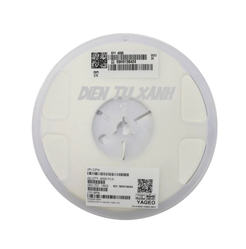 Tụ gốm dán MLCC 0603 33pF C0G (NP0) 50V YAGEO